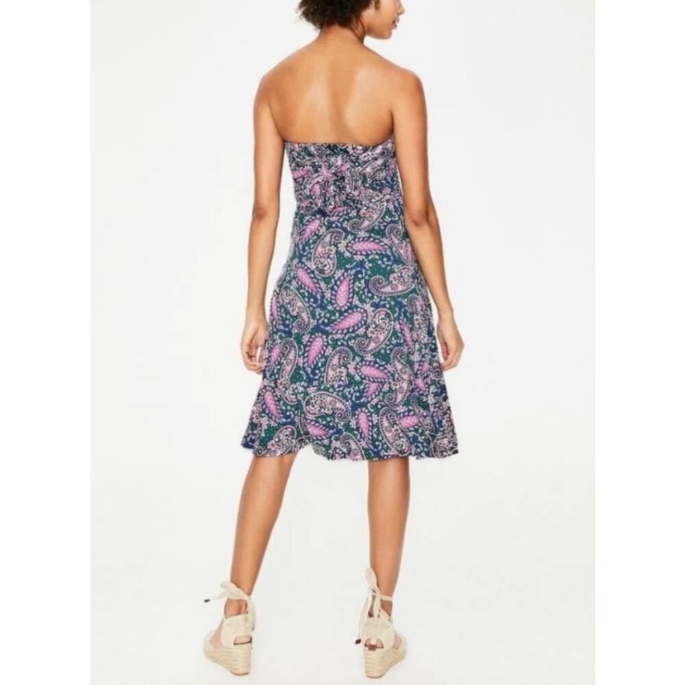 Boden | Green + Pink Paisley Lilah Multi-Way Dress | Size 8 - Picture 2 of 5